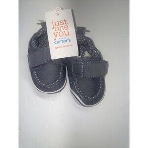 Baby Shoes Just One You Carter’s Flats Size 0-3‎ Months Gray Denim Look